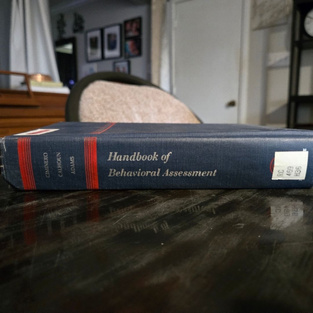 Handbook of Behavioral Assessment