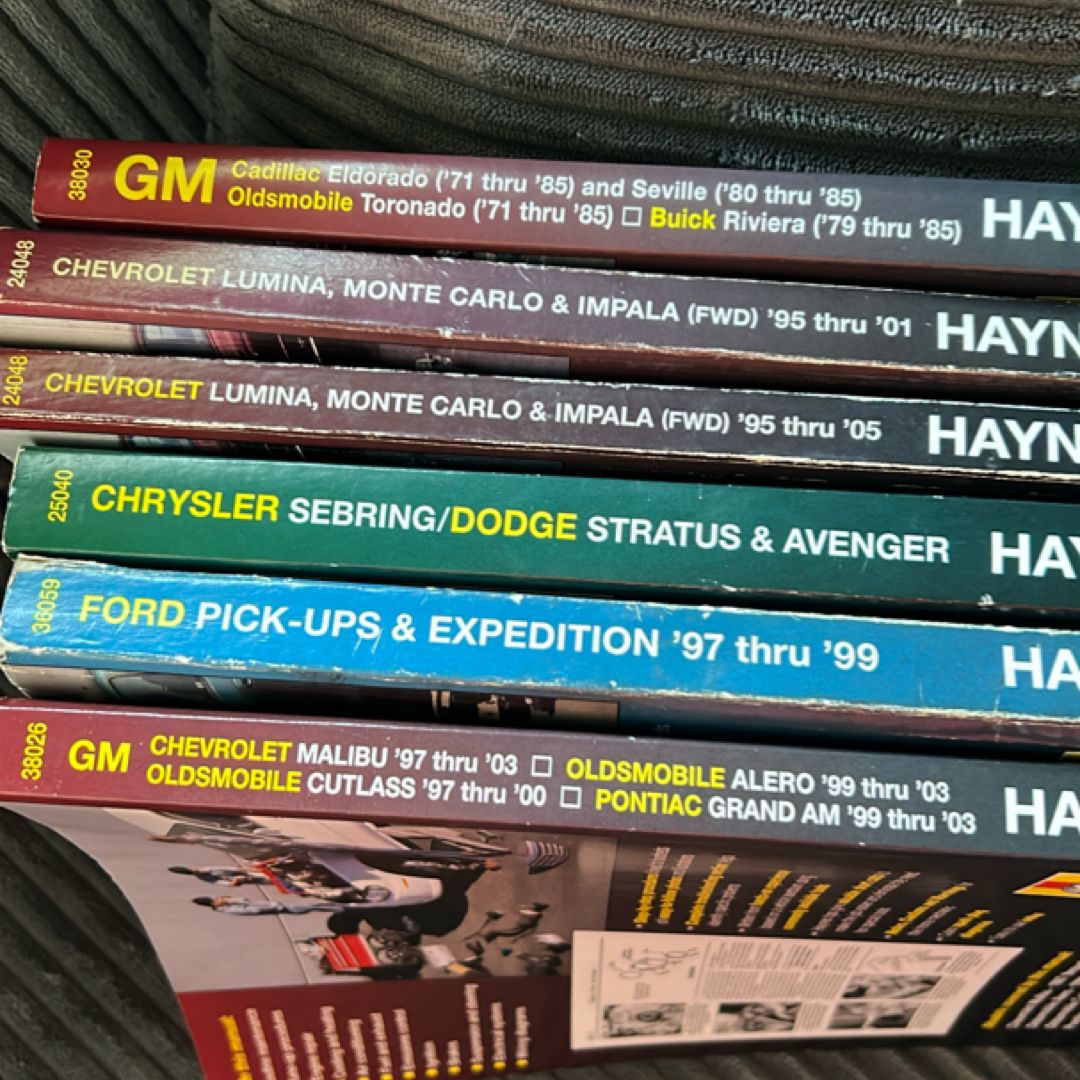 6 Haynes Repair Manuals