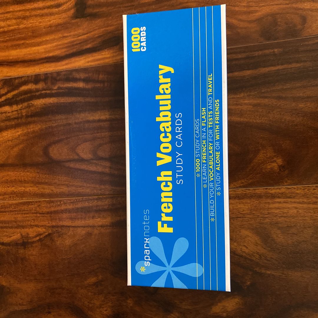 French Vocabulary SparkNotes Study Cards