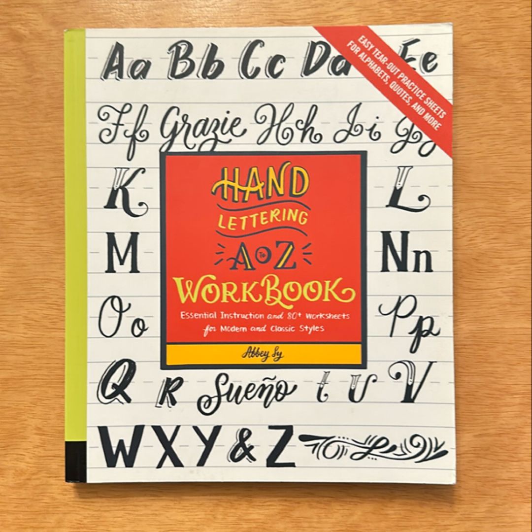 Hand Lettering a to Z Workbook by Abbey Sy