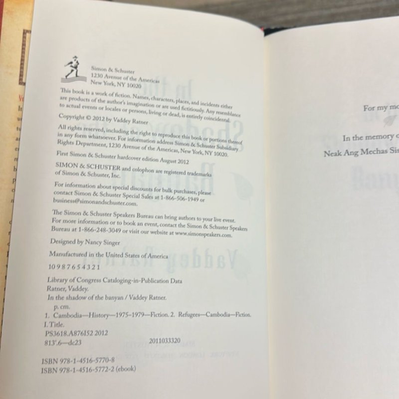 In the Shadow of the Banyan (First Edition, First Printing) by Vaddey ...