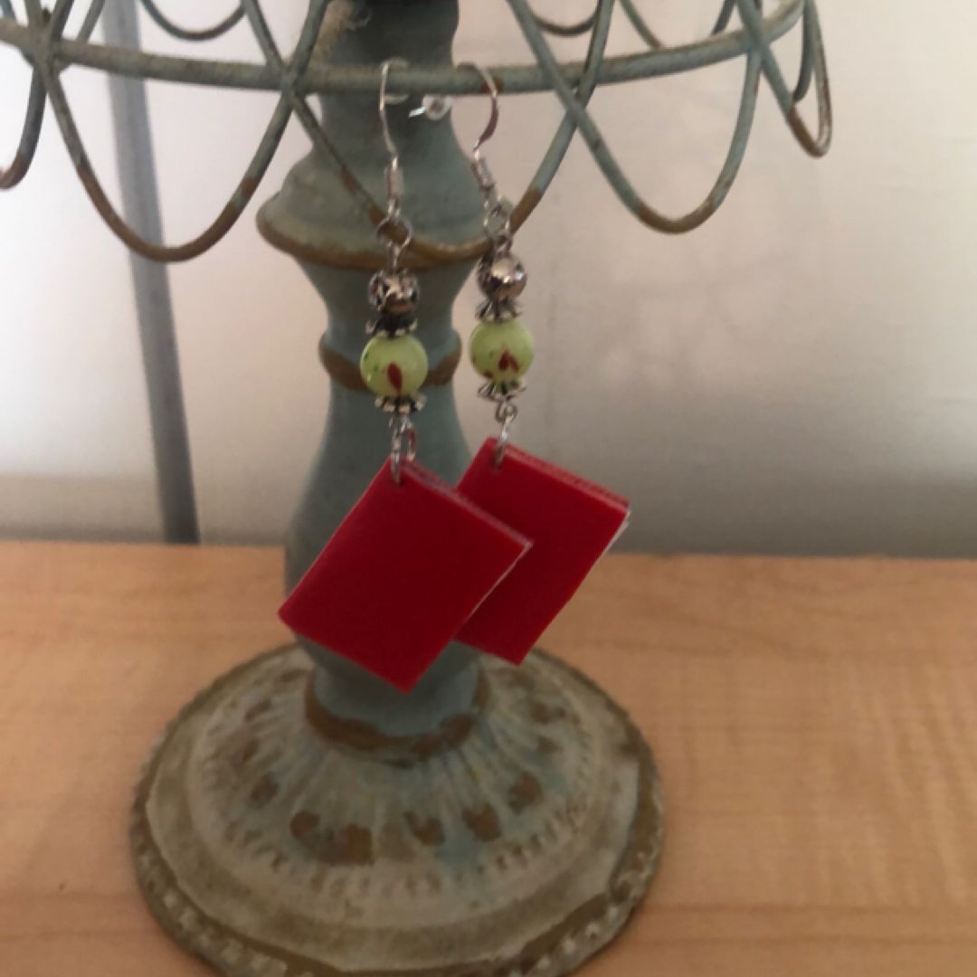 Handmade bookish earrings