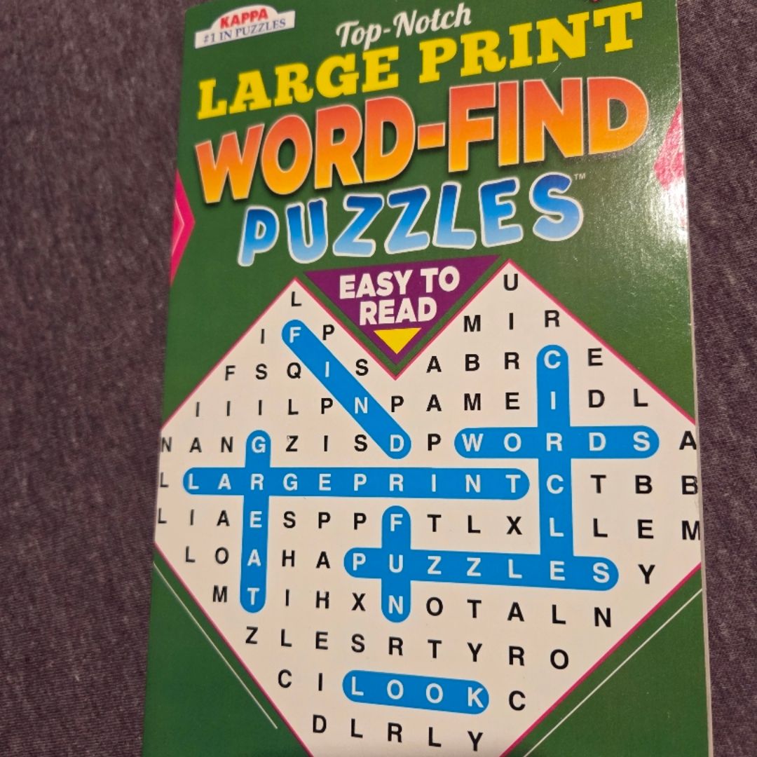 Top-Notch: Large Print word-find puzzles