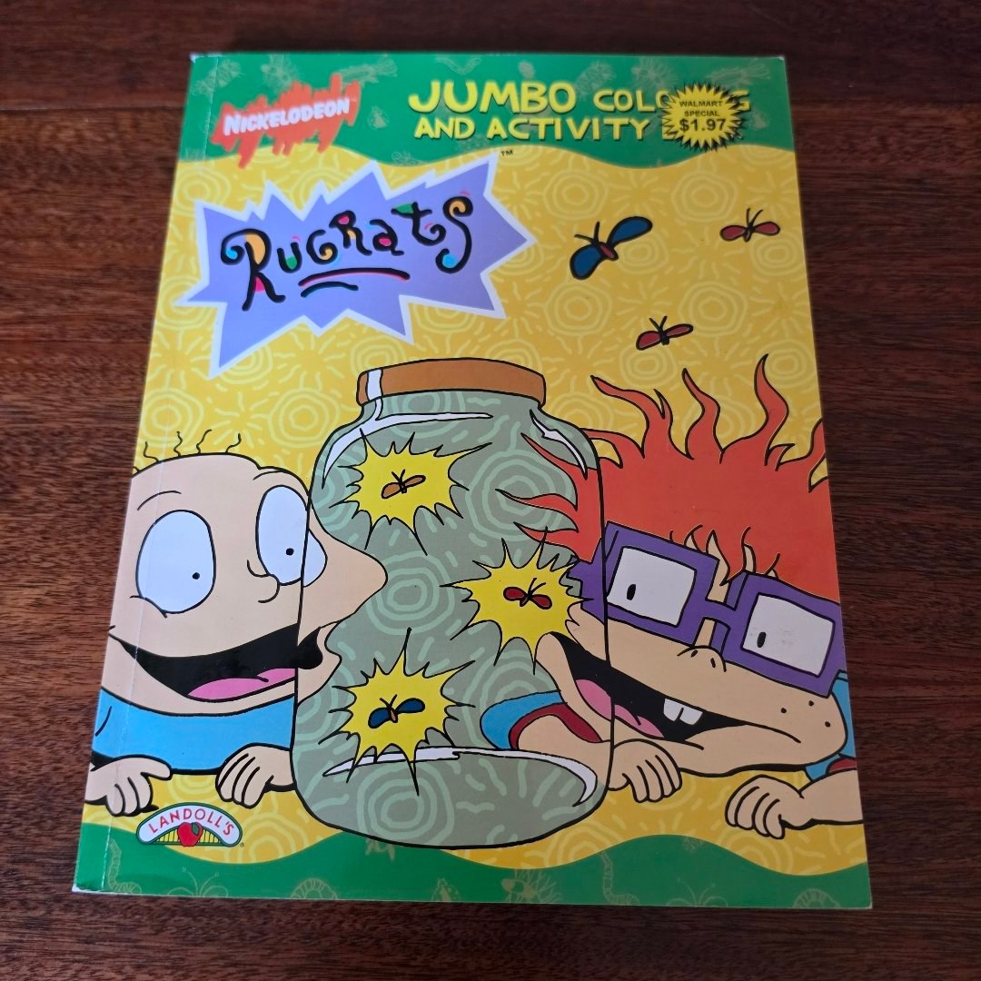 Rugrats Jumbo Coloring And Activity Book Nickelodeon Landoll Vintage 1997