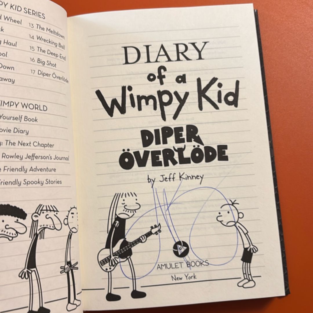 Diper Överlöde (Diary of a Wimpy Kid Book 17) - Signed by author