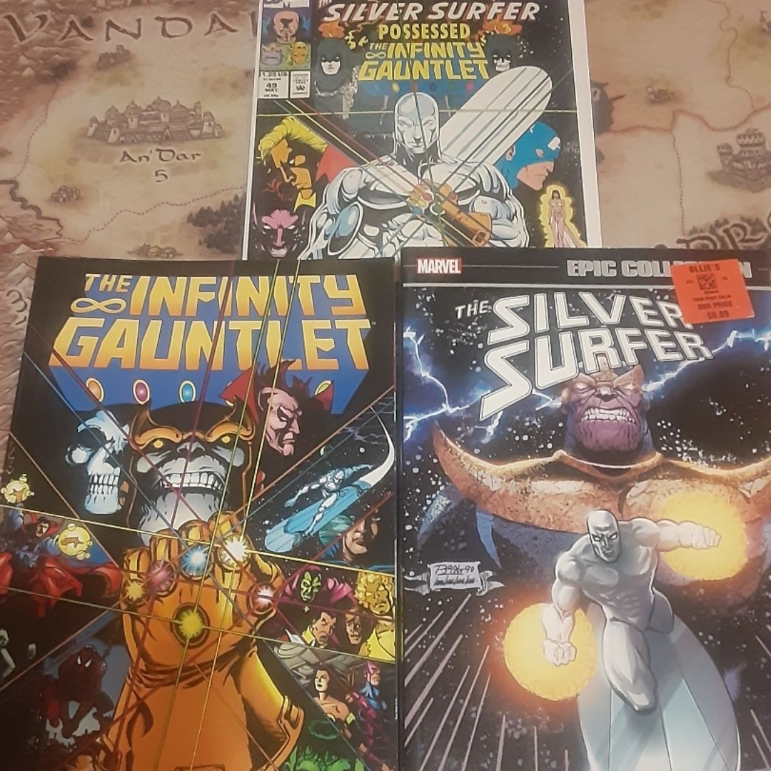 Infinity Gauntlet & Silver Surfer Epic Collection Thanos Quest Marvel Comics Lot 