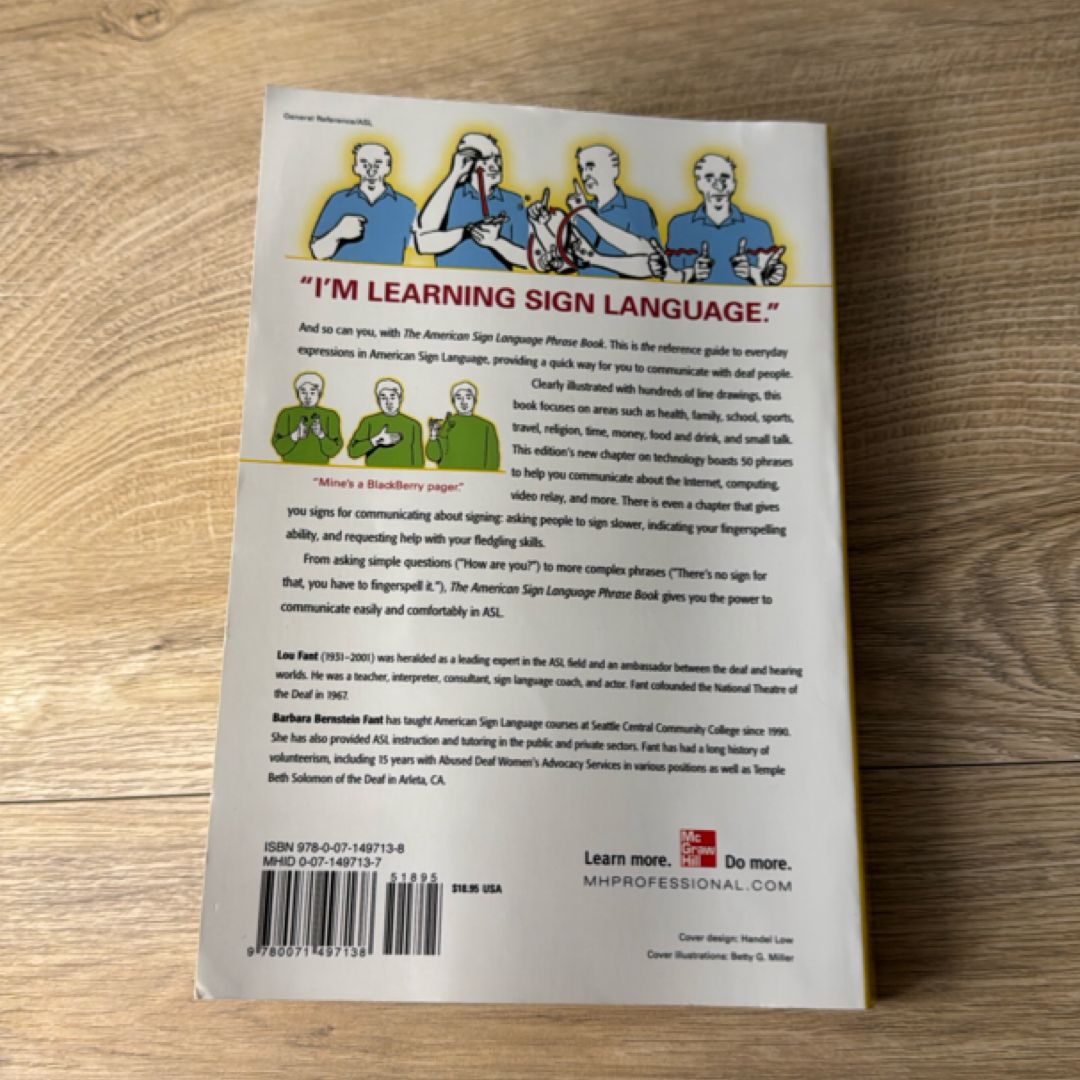 The American Sign Language Phrase Book by Barbara Bernstein Fant, Betty ...