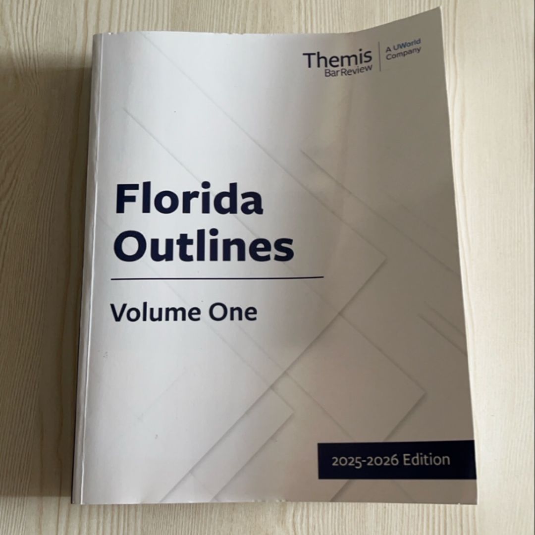 Themis Bar Review Florida Outlines Vol One 2025-2026 Law Study Guide