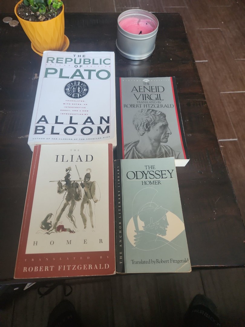 The Iliad, odyssey, aeneid, the republic