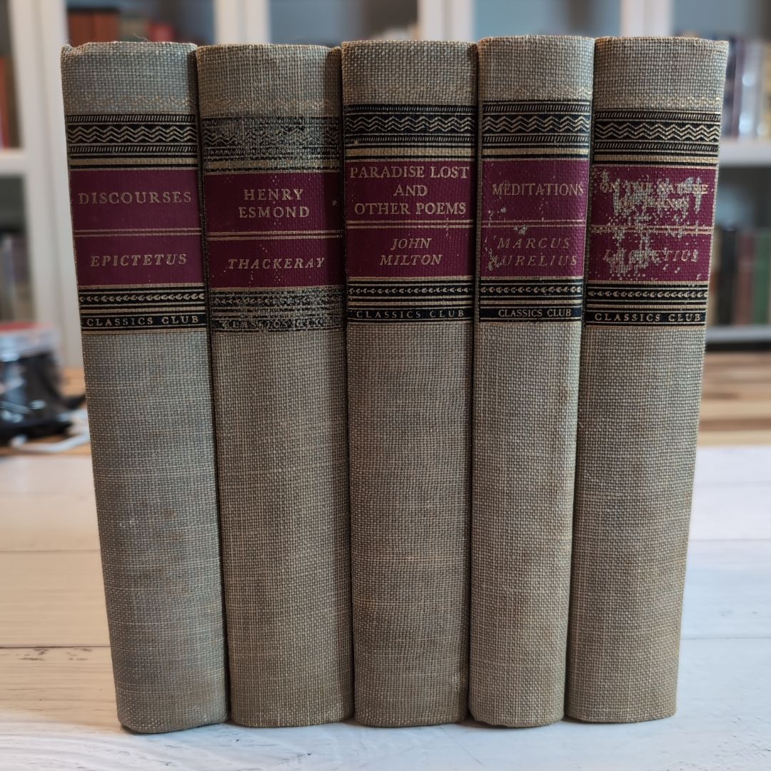 Lot of 5 Vintage Classics Club Books Book Walter J. Blacks Readers As Shown