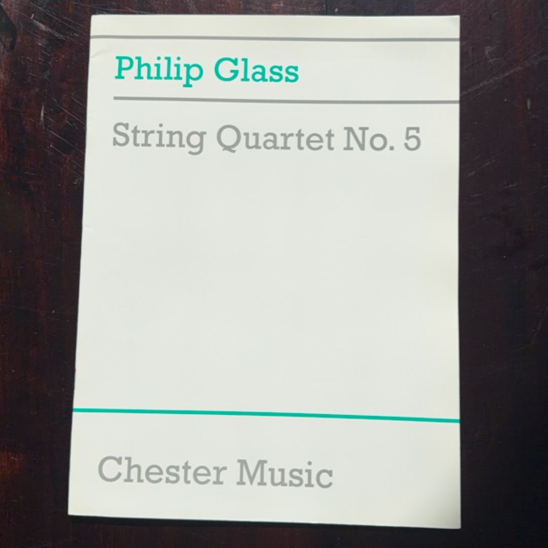 Glass: String Quartet No. 5 Score