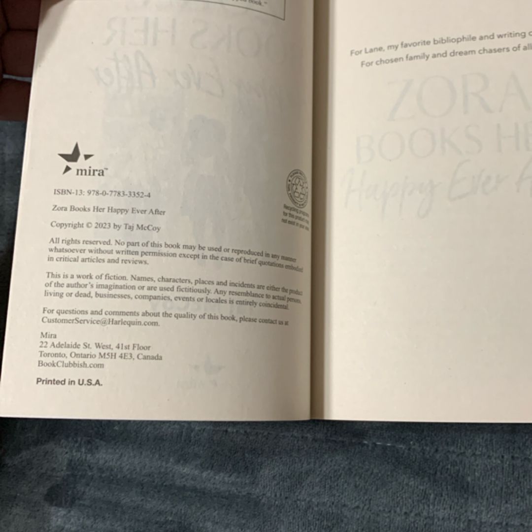 Zora Books Her Happy Ever After (new)