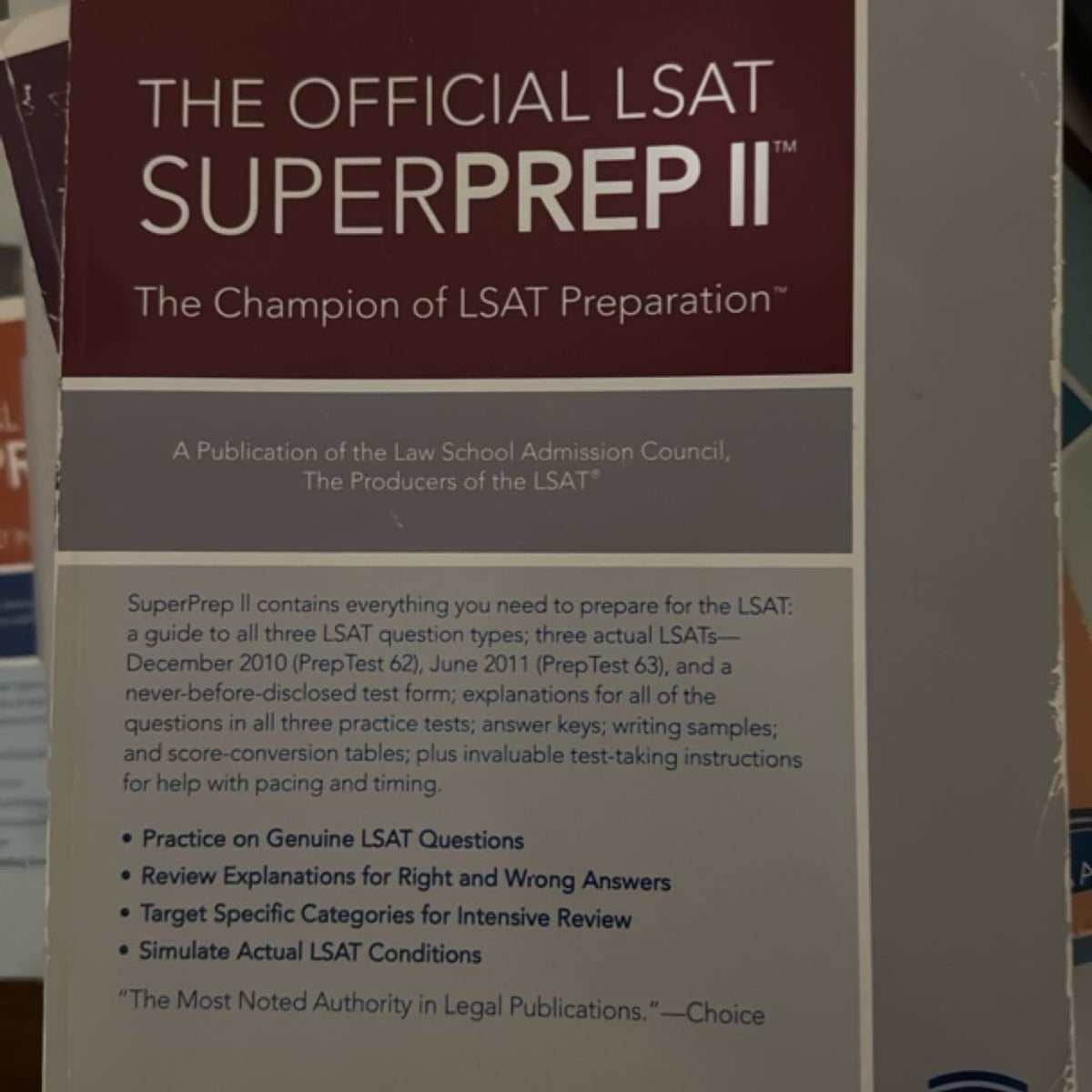 The Official LSAT SuperPrep II by Law School Admission Council