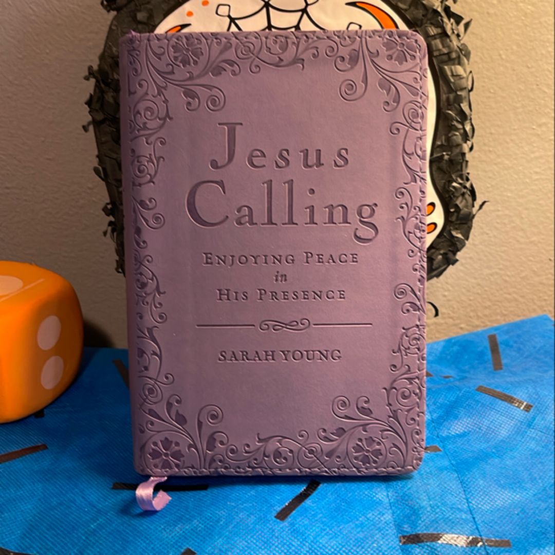 Jesus Calling Enjoying Peace in His Presence (Purple Leather Cover)