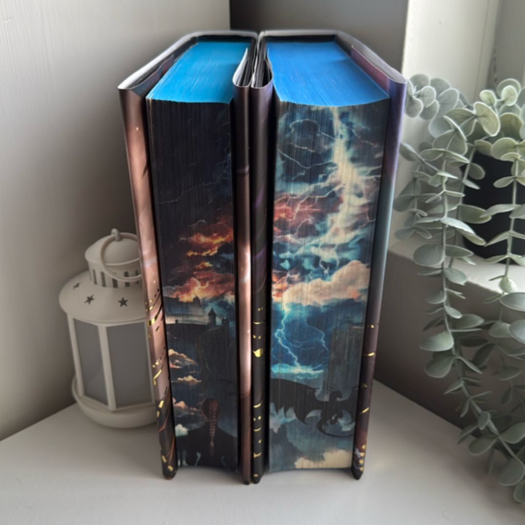 Fourth Wing and Iron Flame *with A Touch of Magic Designs special edition dust jackets*