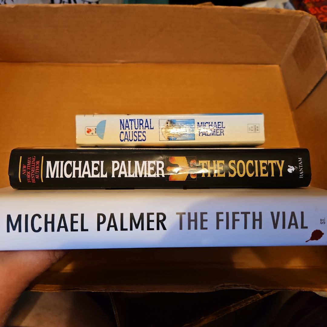 Lot of 3 Books - Natural Causes, The Society, The Fifth Vial