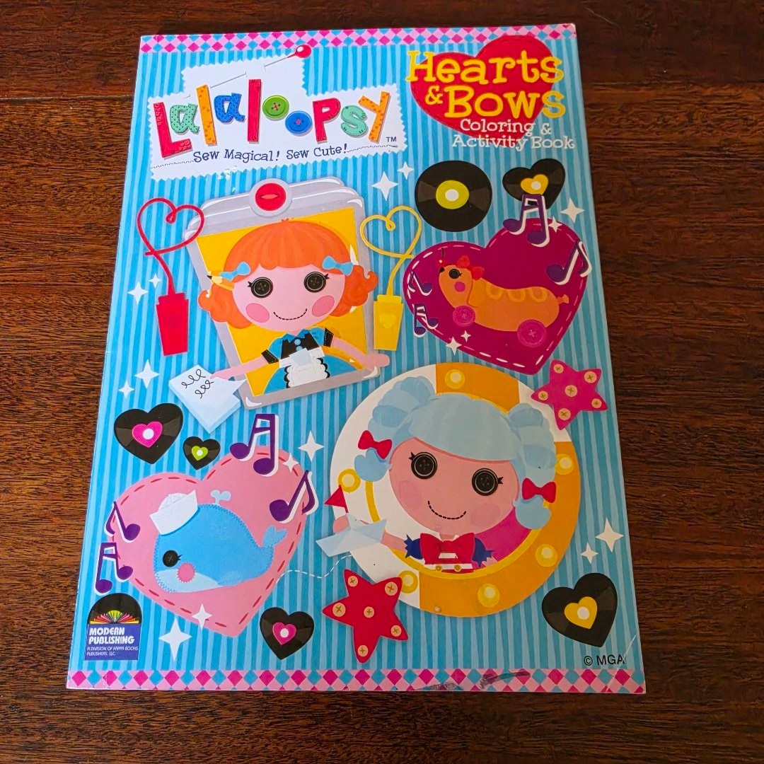Lalaloopsy Hearts And Bows Coloring And Activity Book Not Colored In- READ