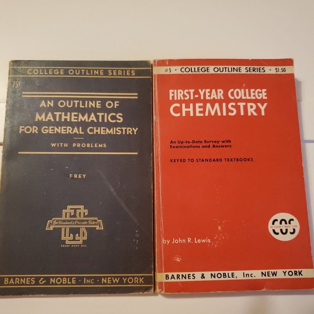 Set of chemistry books from 1946 & 1955