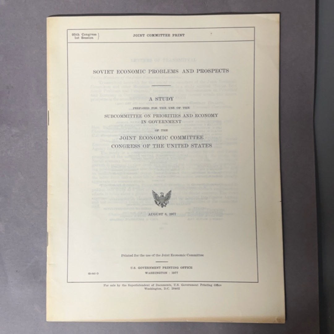 Soviet Economic Problems and Prospects