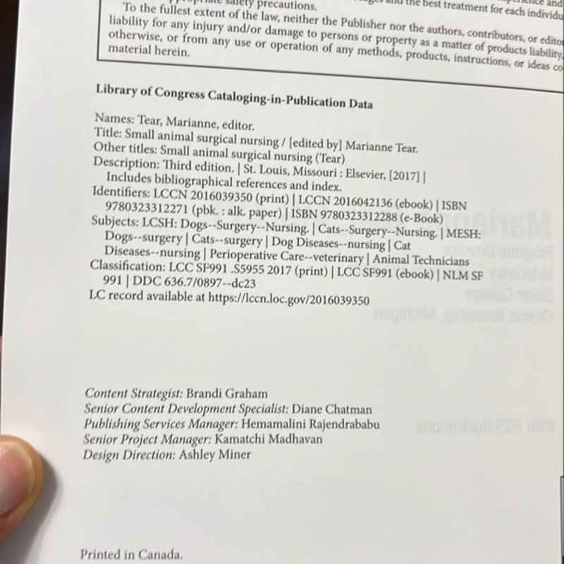 Small Animal Surgical Nursing