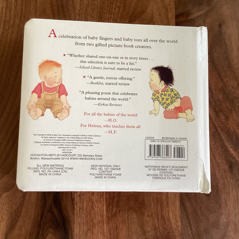 Ten Little Fingers and Ten Little Toes Padded Board Book