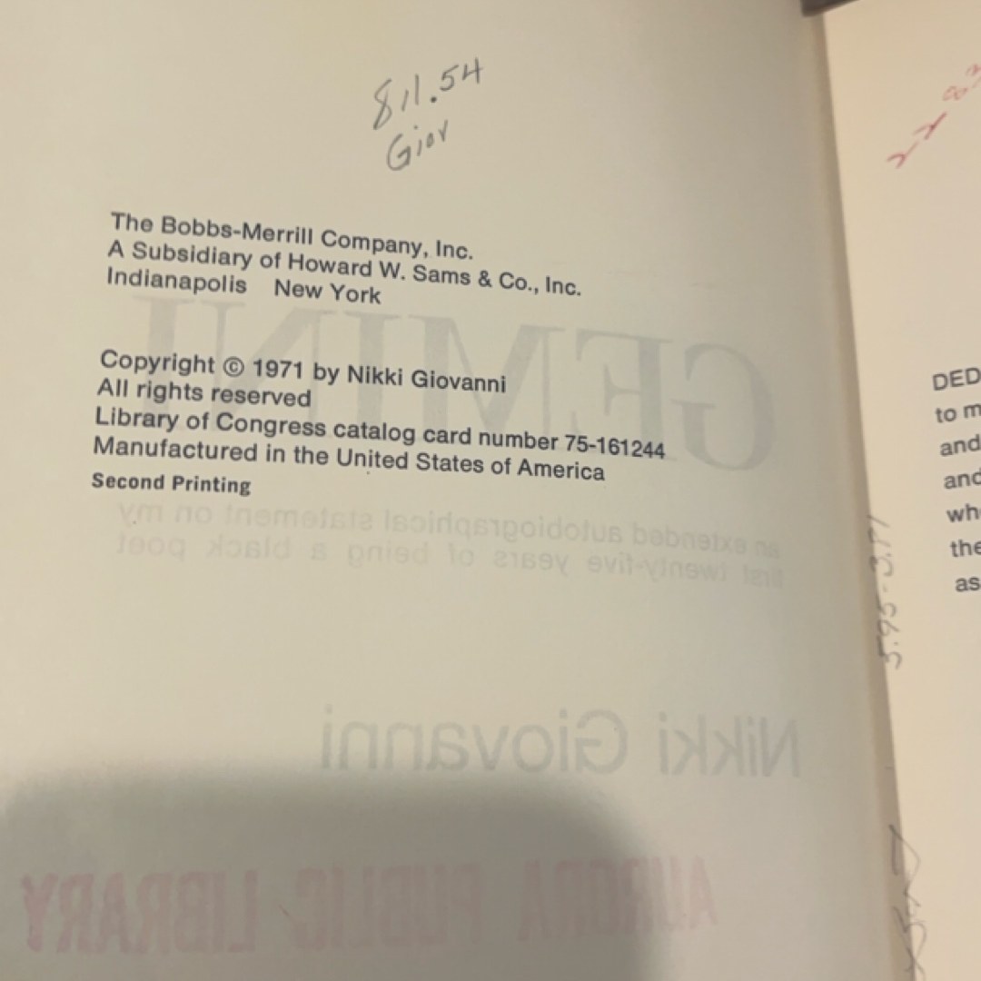 Gemini (early printing)