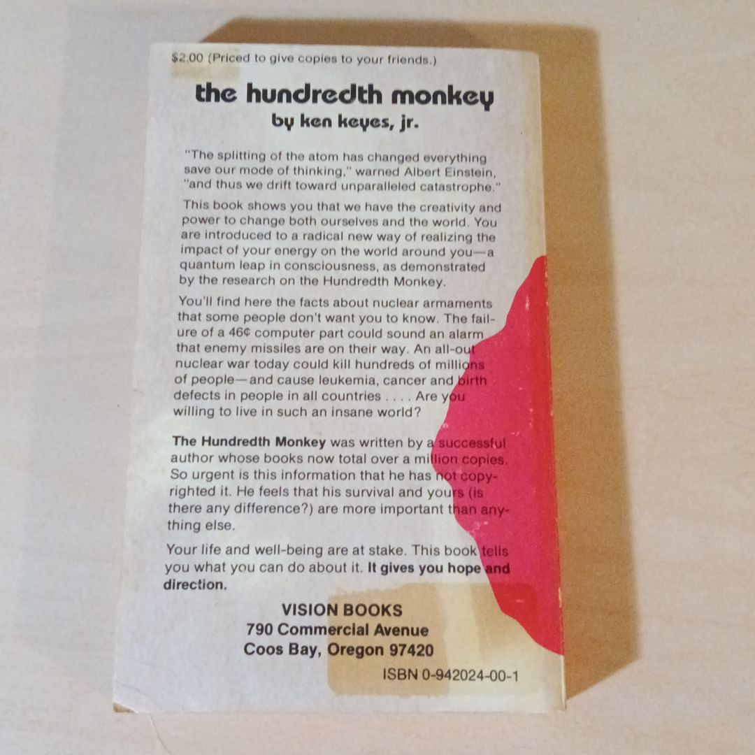 The Hundredth Monkey by Ken Keyes