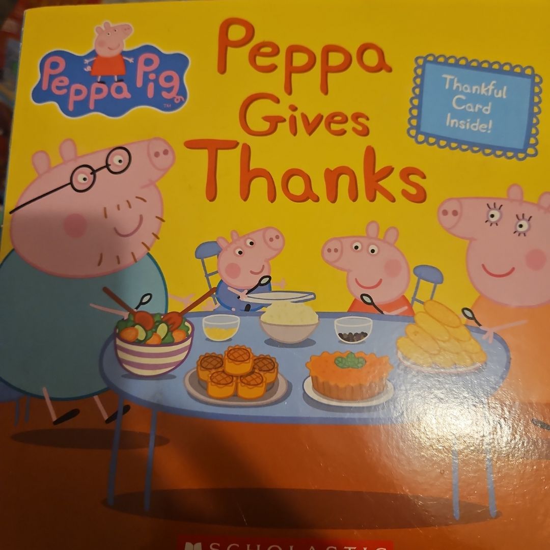Peppa gives thanks.