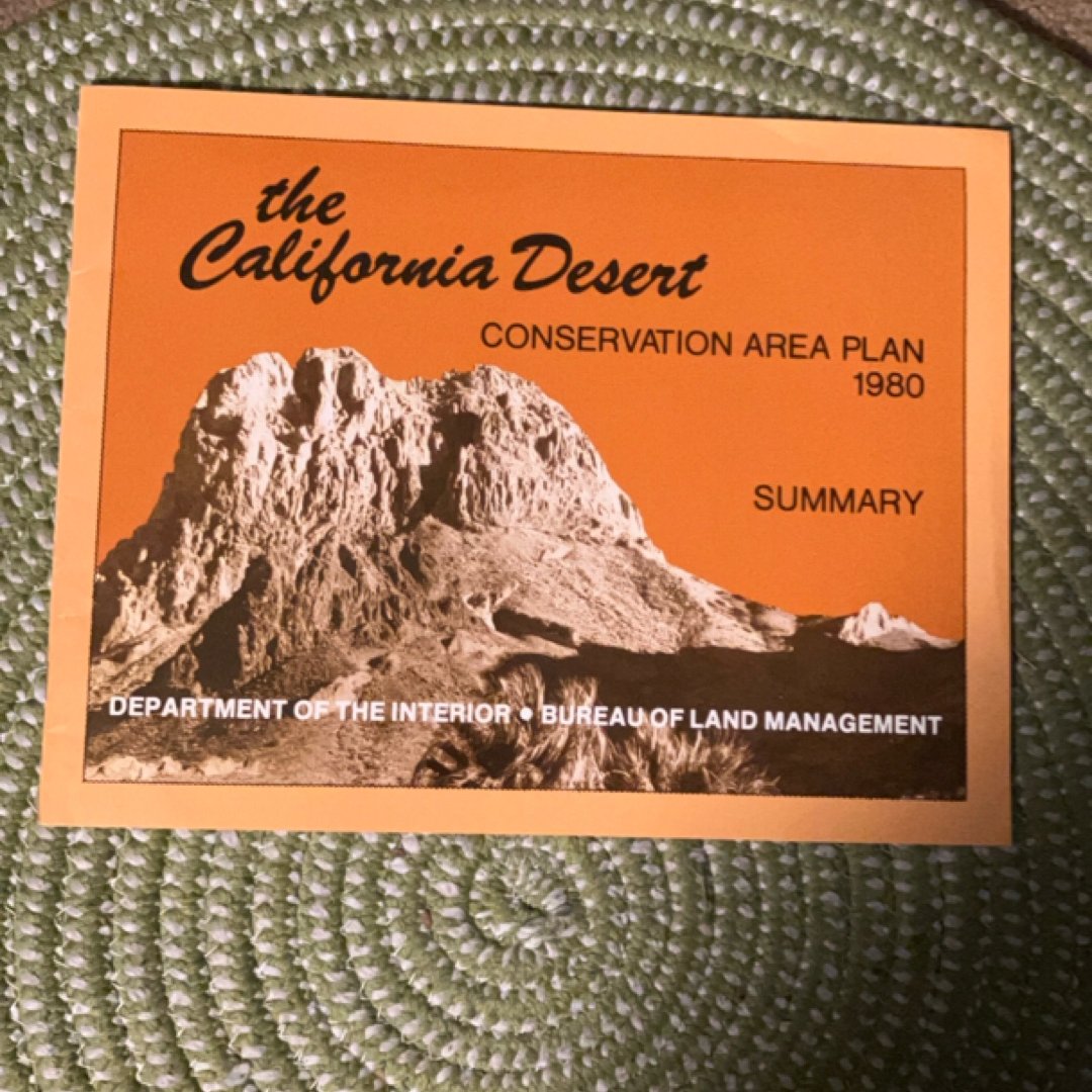 The California Desert Conservation Area Plan 1980