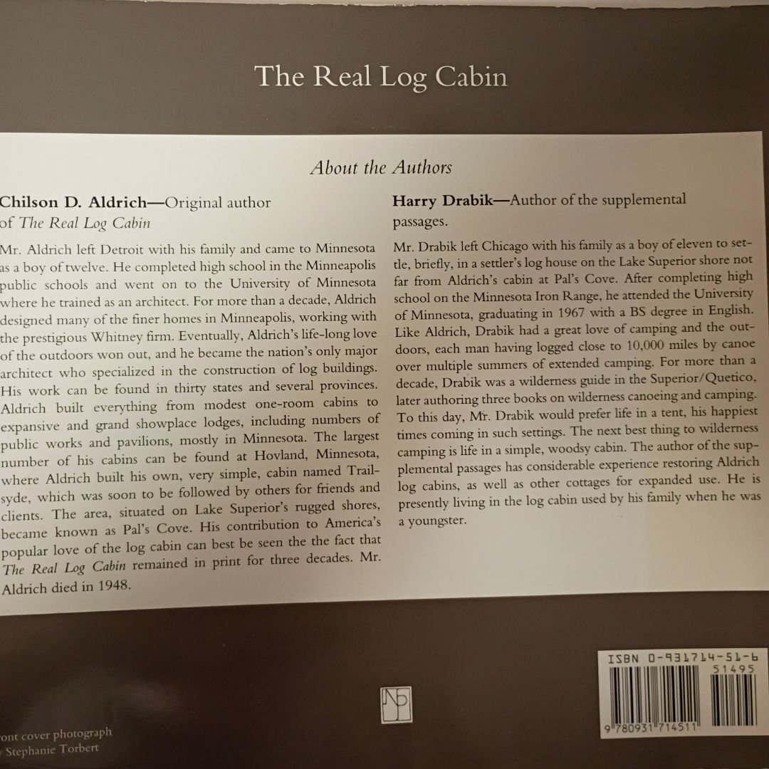 Real Log Cabin by Harry Drabik
