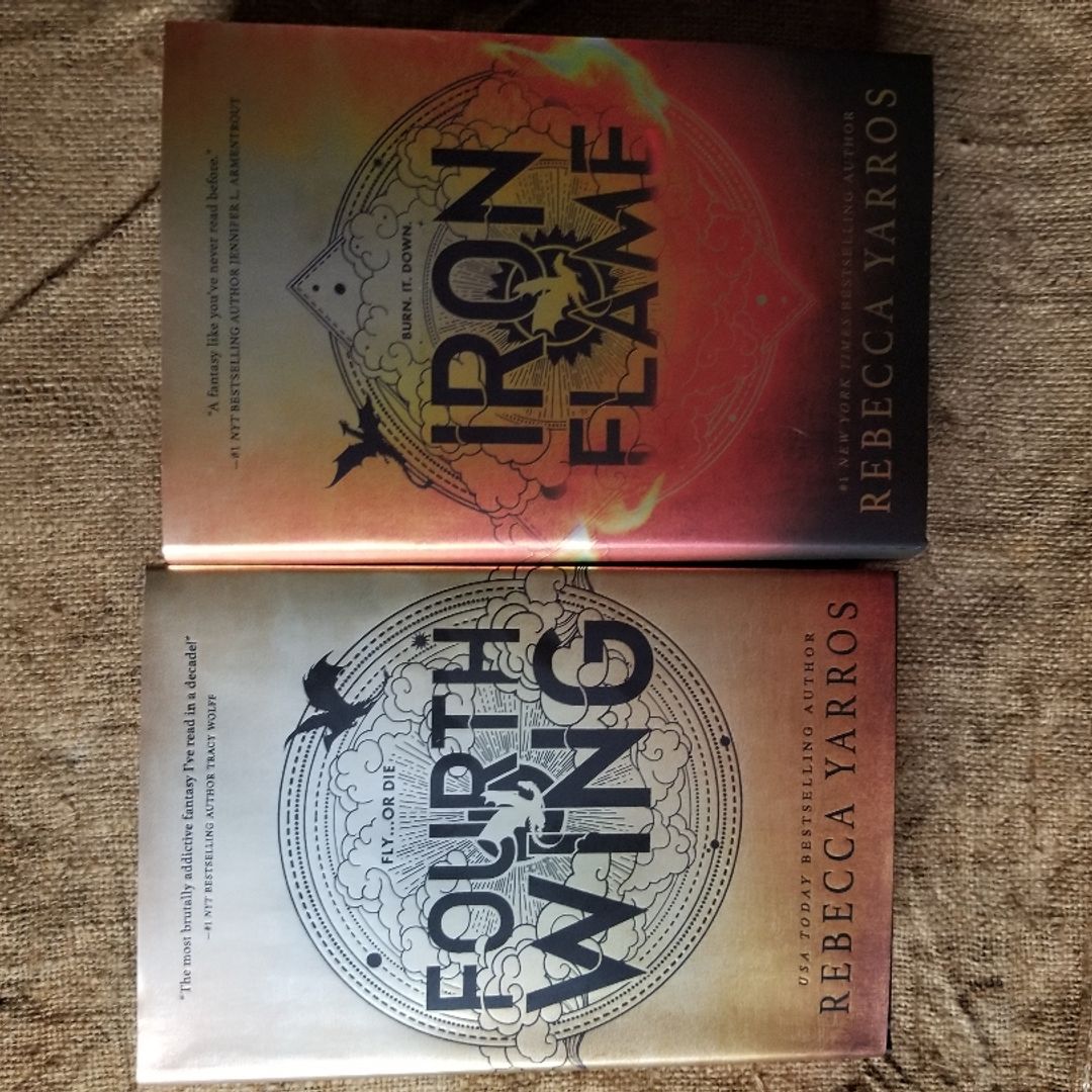 thumbnail image 2 of The Empyrean Series 3 Book Collection Set: Fourth Wing, Iron Flame, Onyx Storm - Paperback By Rebecca Yarros 2 of 4