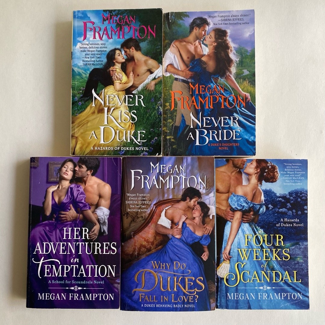 Never Kiss a Duke; Never a Bride; Her Adventures in Temptation; Why Do Dukes Fall in Love?; Four Weeks of Scandal