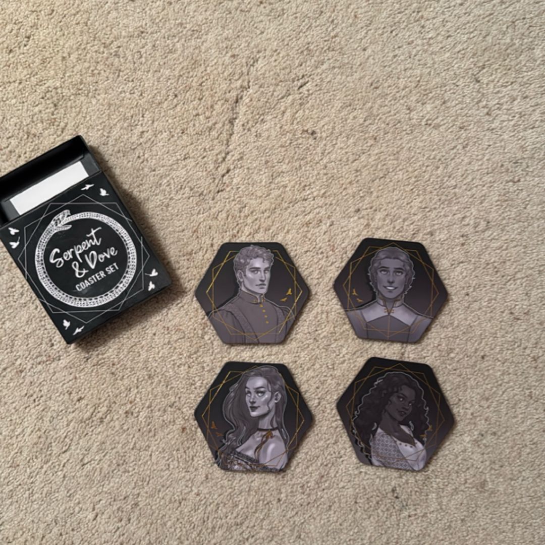 Serpent and Dove Coaster Set