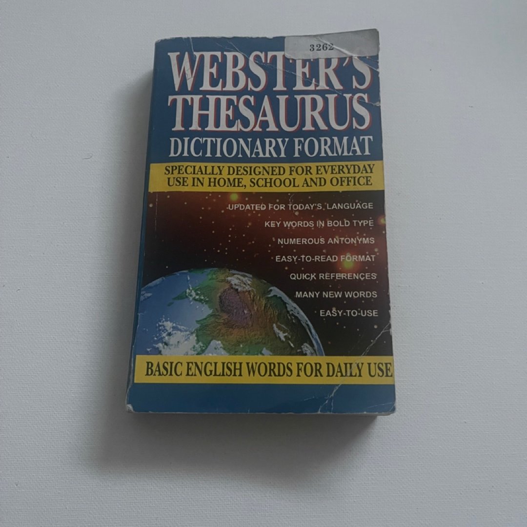 Websters Thesaurus Dictionary Format