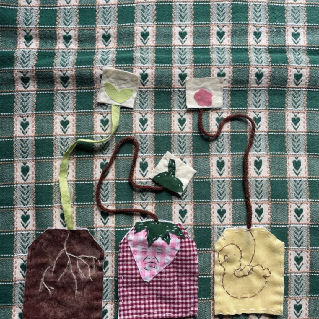 Folk Art Teabag Bookmarks