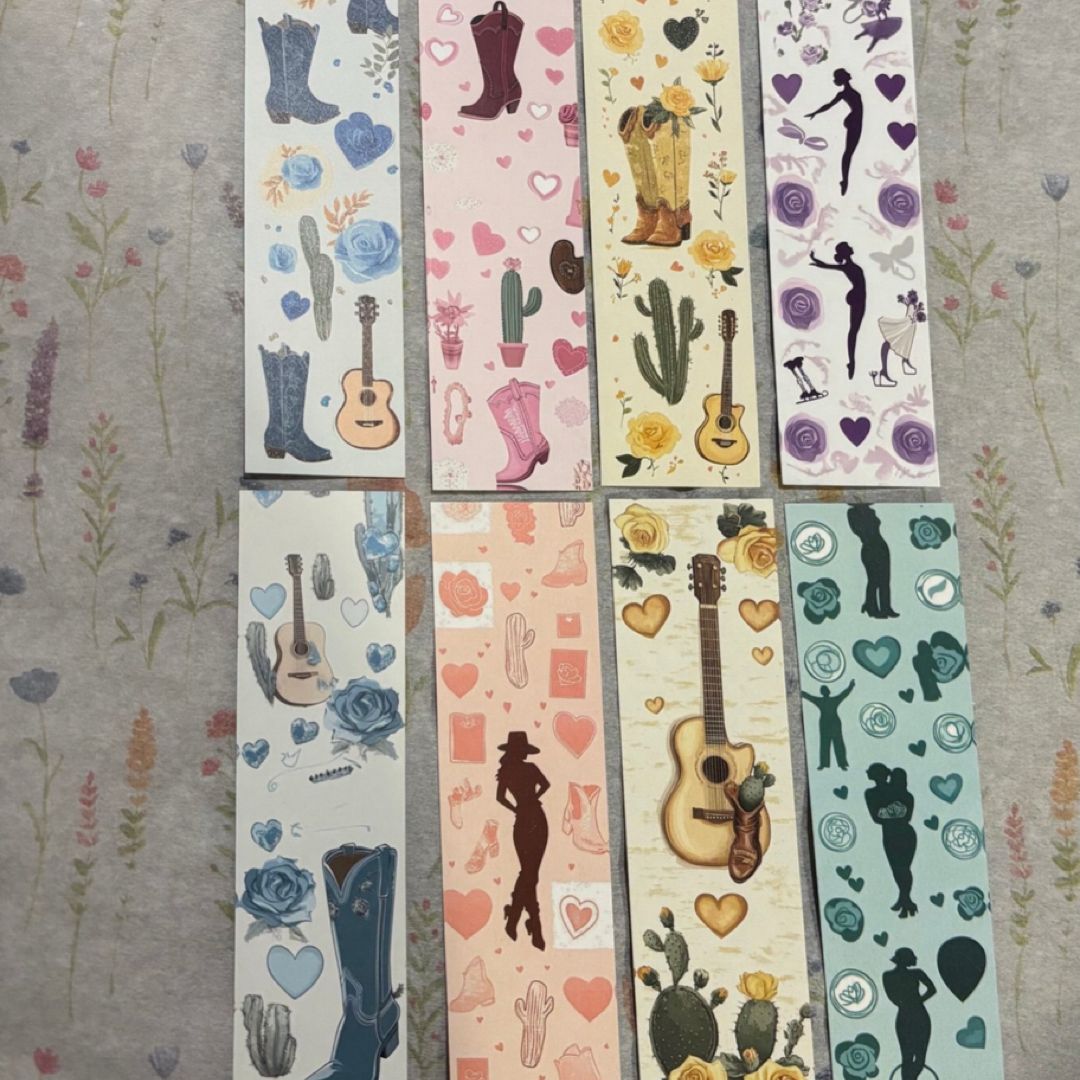 Cowboy-Cowgirl themed bookmarks (8 pieces)