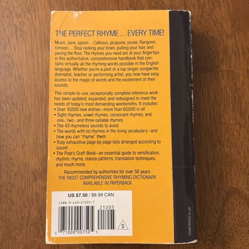 The Complete Rhyming Dictionary - Updated and Expanded by Clement Wood ...