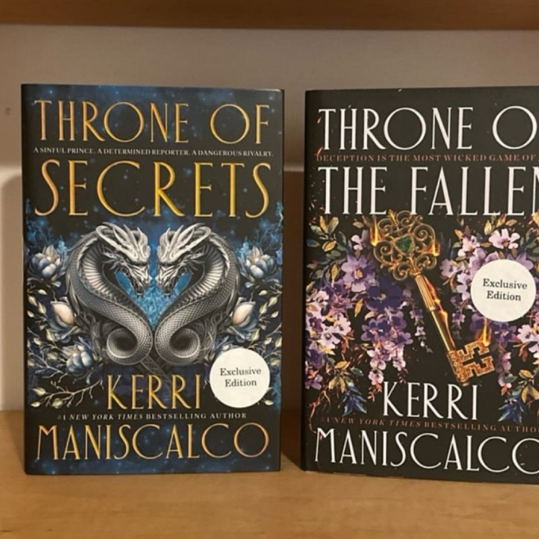 Waterstones Throne of Secrets and Throne of the Fallen by Kerri Maniscalco