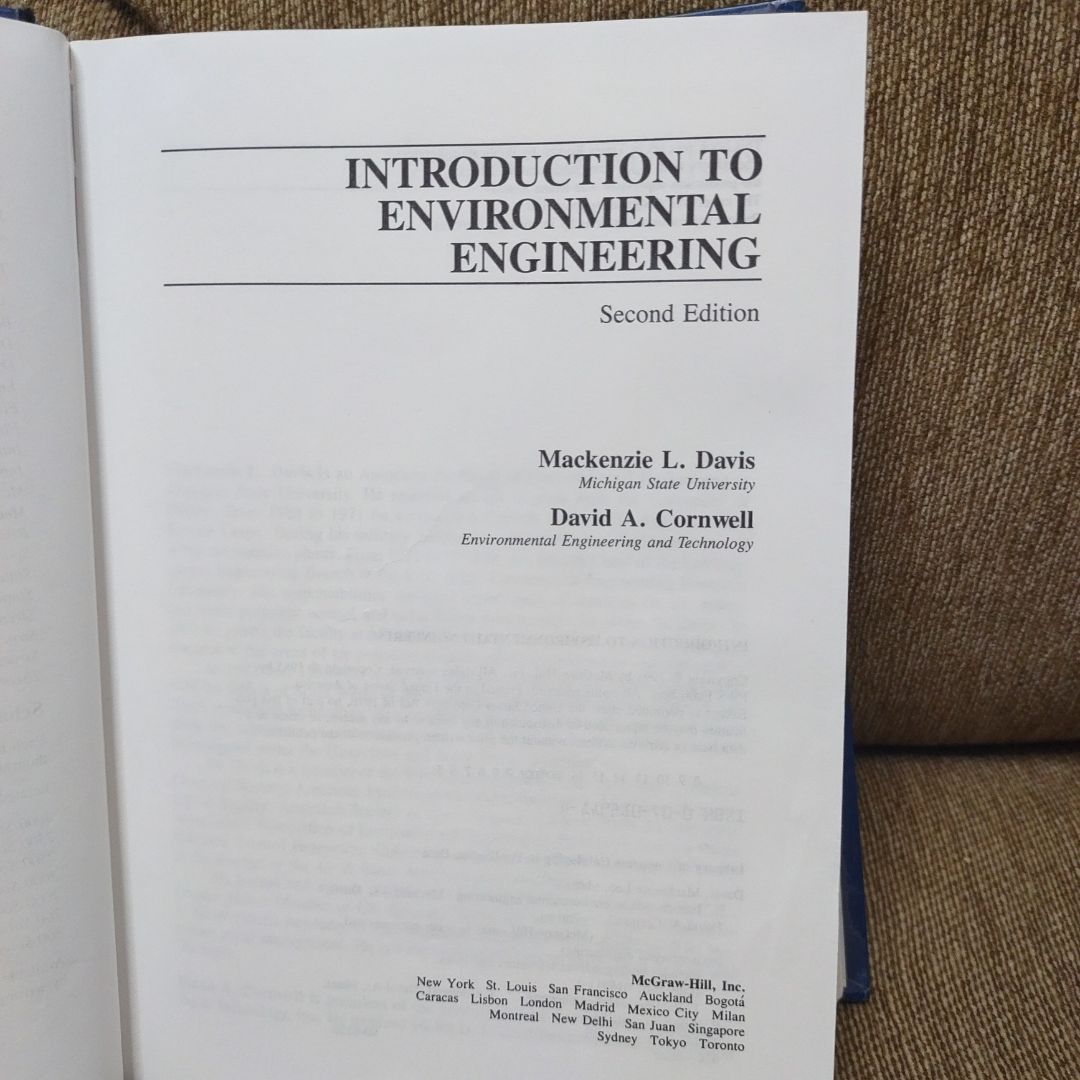 Introduction to Environmental Engineering by Mackenzie L. Davis, David ...