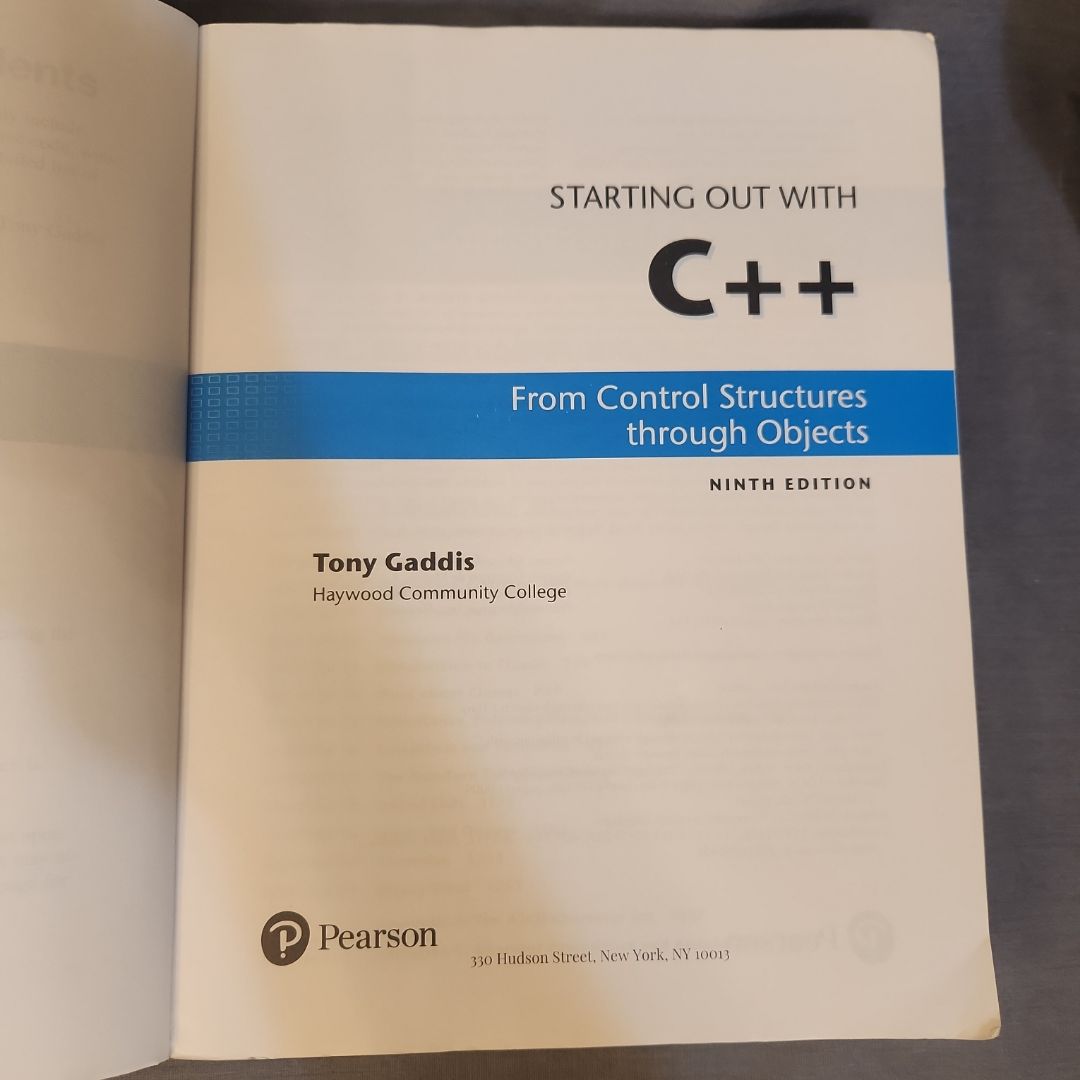 Starting Out with C++ from Control Structures to Objects by Tony Gaddis