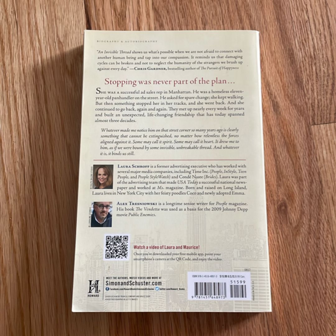An Invisible Thread by Laura Schroff, Alex Tresniowski, Valerie Salembier