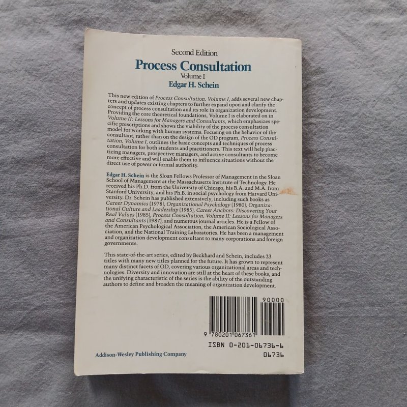 Process Consultation by Edgar H. Schein, Paperback | Pangobooks