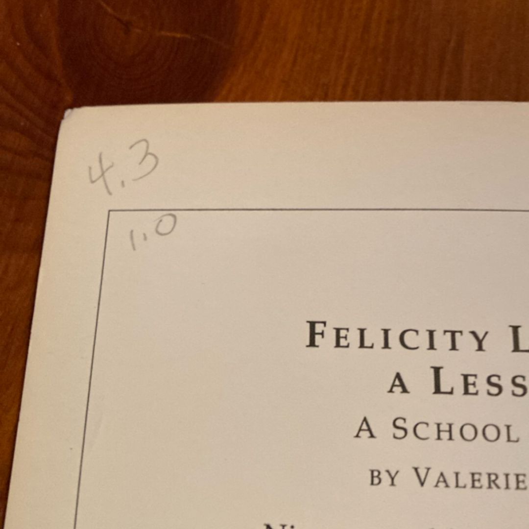 Felicity Learns a Lesson