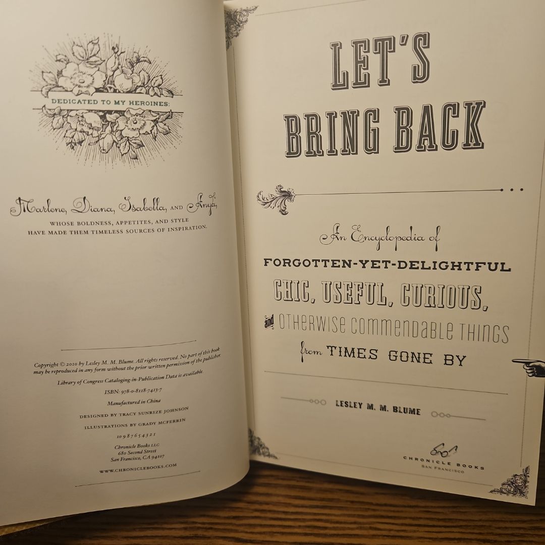 Let's Bring Back by Lesley M. M. Blume