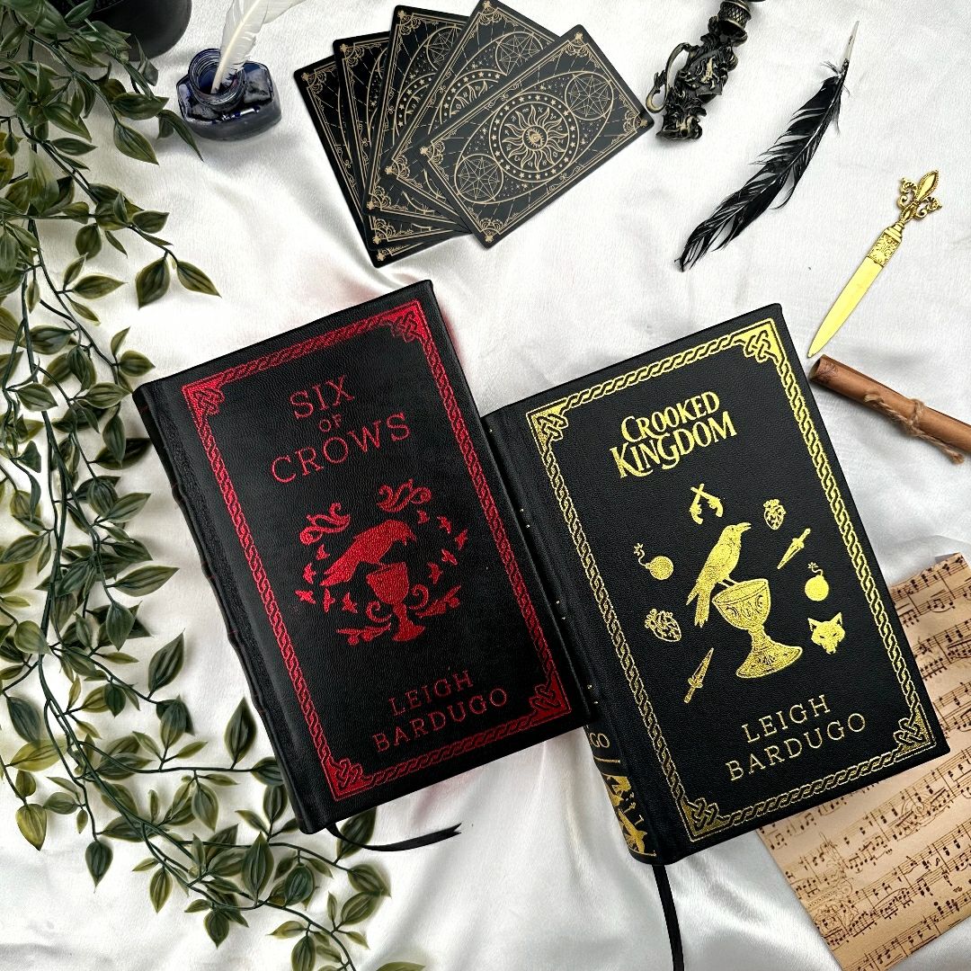 Six of Crows & Crooked Kingdom By Leigh Bardugo Leather- Bound Edition 
