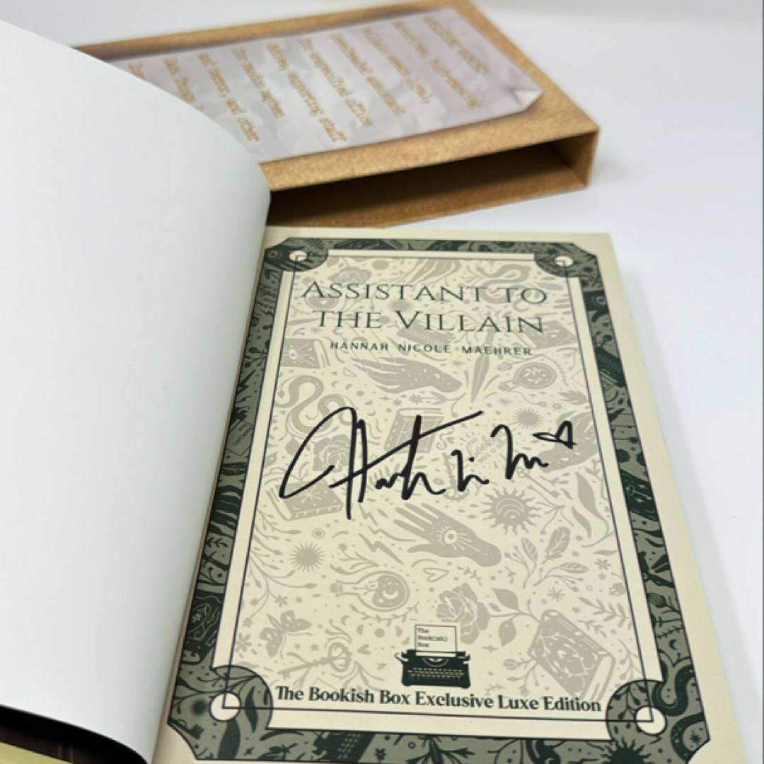 Assistant to the villain bookish box special edition signed by