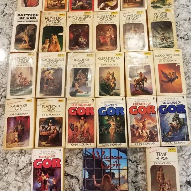 First 25 original Gor books, paperbacks by John Norman, Paperback ...