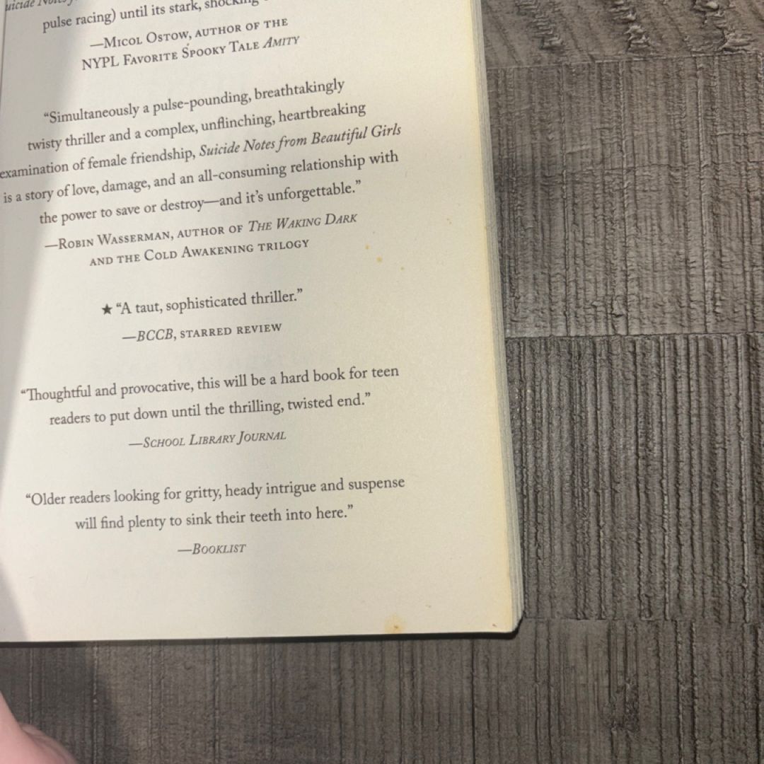 Suicide Notes from Beautiful Girls