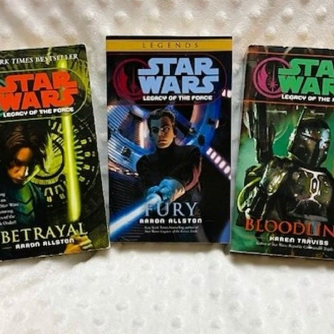 Star Wars Legacy of the Force (3)Book Lot-Betrayal, Fury, Bloodlines