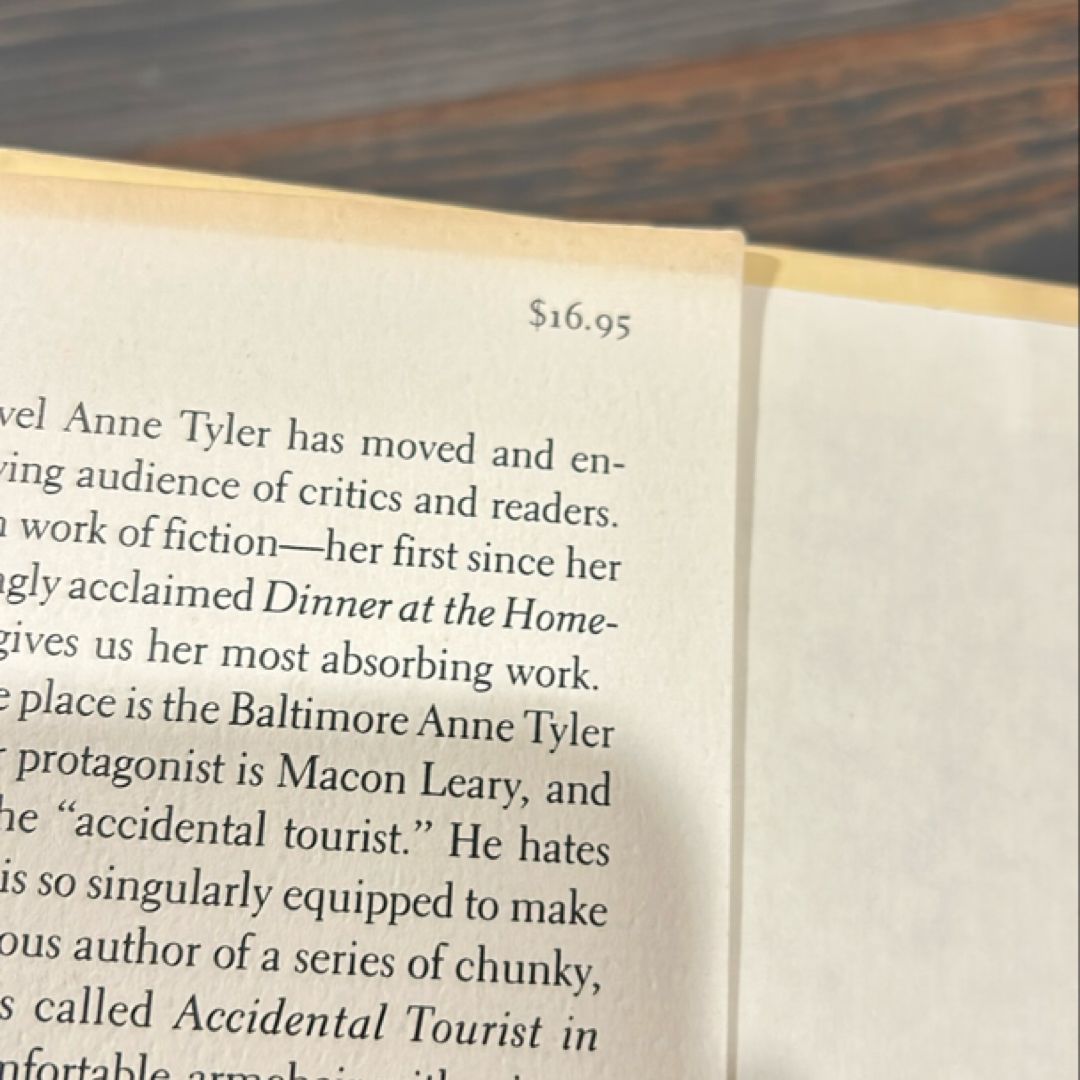 The Accidental Tourist (first edition)